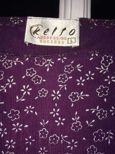 Purple and silver stretch top by Kelso