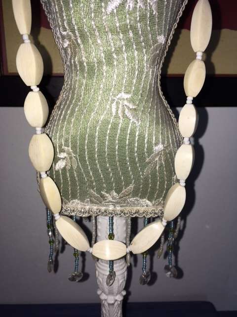 Ivory look bead necklace