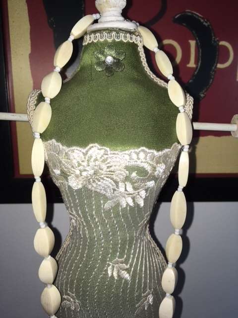 Ivory look bead necklace