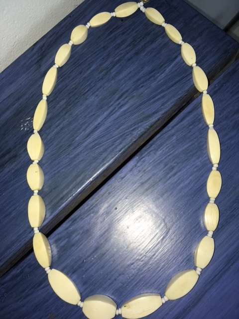 Ivory look bead necklace