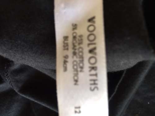 Black longer length stretch t-shirt