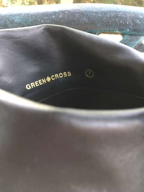 High Black Leather Boots by Green Cross