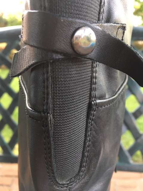High Black Leather Boots by Green Cross