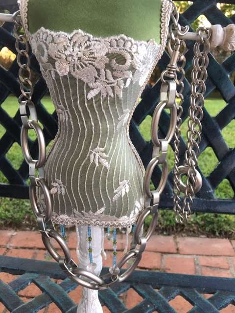 Adjustable Silver Chrome Chain Belt