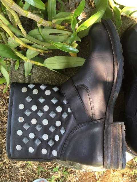 Genuine Leather Studded Boots