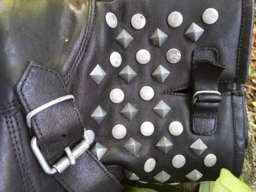 Genuine Leather Studded Boots