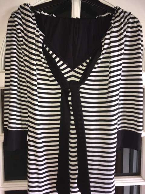 Jo Borkett Black and White Stripe Dress