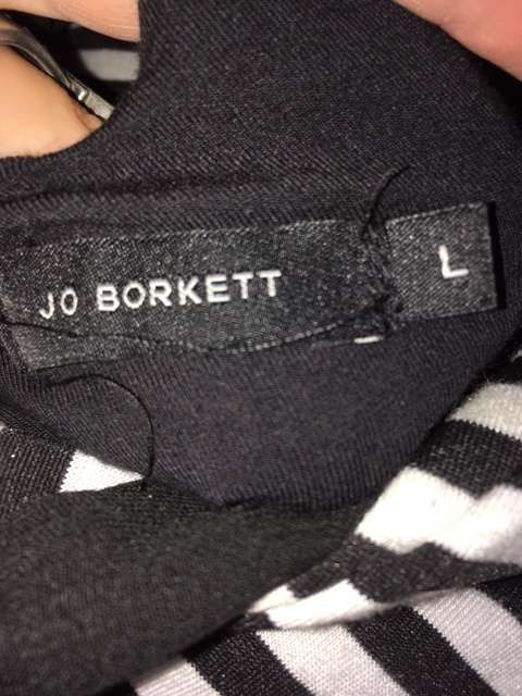 Jo Borkett Black and White Stripe Dress
