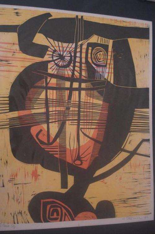 Exquisite, LARGE Cecil Skotnes woodcut in colours - SIGNED AND NUMBERED!