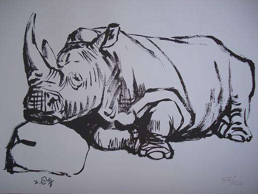 Zakkie Eloff Silkscreen Signed - starting at R1 - must go!!