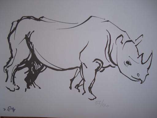 Zakkie Eloff silkscreen - SIGNED AND NUMBERED - must go at R1: