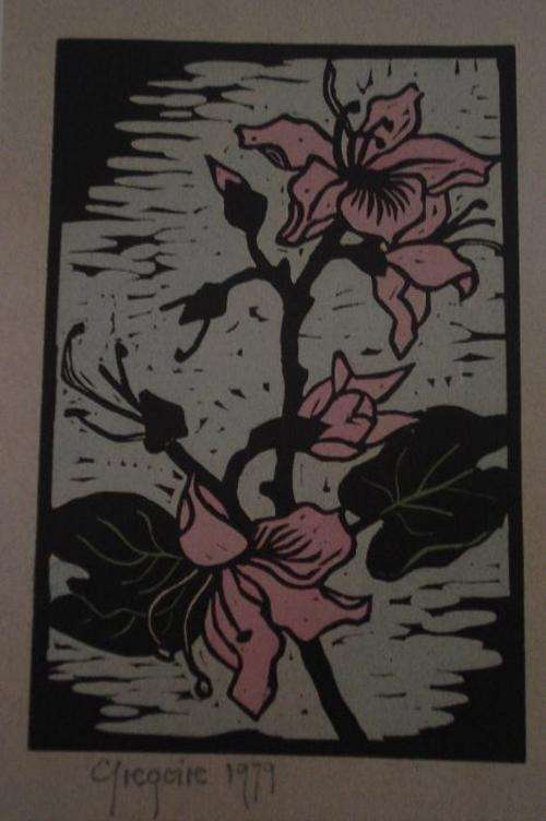 GREGOIRE SIGNED AND DATED COLOURED LINOCUT! CRAZY R1 START!!!!