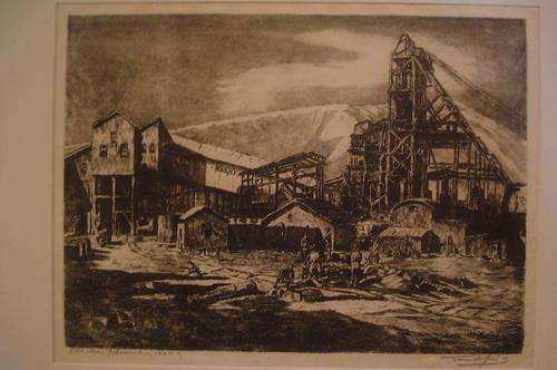 HISTORIC SIGNED AND TITLES TINUS DE JONGH ETCHING - CRAZY R1 START!!!!!!!!!!!