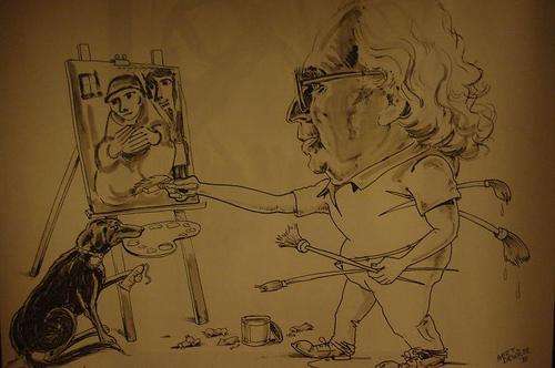 Cartoon depiction of Claerhout by Bert de Wilde!