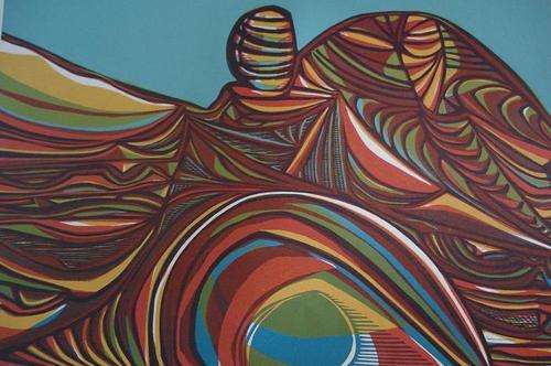 CECIL SKOTNES - CRAZY R1 START!! SIGNED AND NUMBERED WOODCUT!!!!