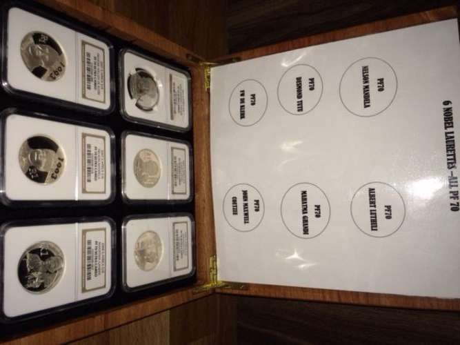 PF70 Ultra Cameo Master piece Collection "nobel laureates" x6