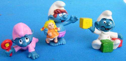 3 different Baby Smurfs Peyo Bully Schleich Germany (04/19)