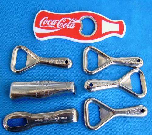 7 Coca Cola Pepsi Cola Bottle openers (6/24)