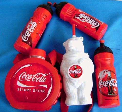 5 different Coca Cola Water Bottles (KB/16)