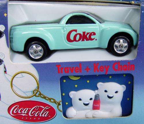 Coca Cola Key Ring and Coca Cola Die Cast Chevrolet SSR by Maisto  (11/30)