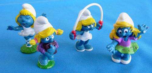 4 different Smurfs ( Smurfette ) Peyo Bully Schleich (15/51)