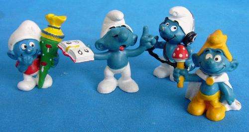 4 different Peyo Smurfs Schleich Bully (21/26)