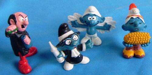 4 different Peyo Smurfs Schleich Bully (22/45)
