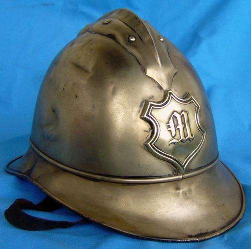 Original German Fire Fighter Brass Helmet. Over 100 Years Old !!!!(/28/34)