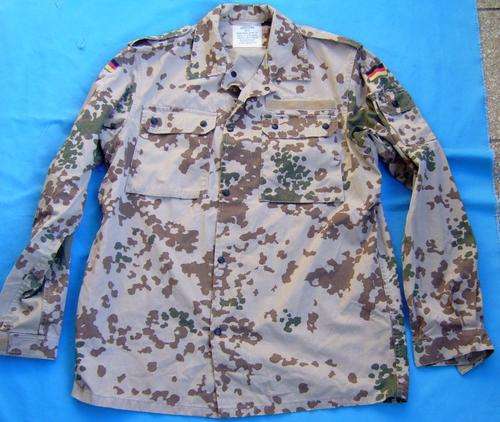 Original German Army Bundeswehr Desert camo Shirt size L (BW size 13) (29/3)