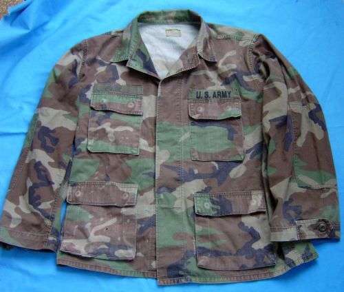 Original German US Army Woodland camo Shirt size M (4c/51)