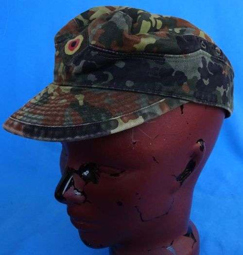 Original German Army Bundeswehr camo Cap size 64  (8c)