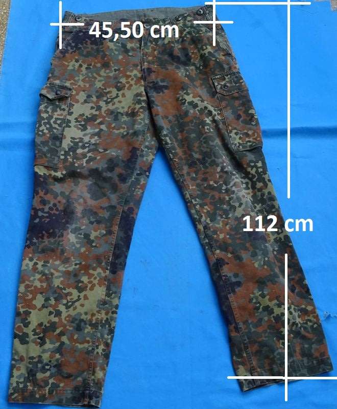 Original German Army Bundeswehr camo Trousers size 45,5X112 cm (11c/11)