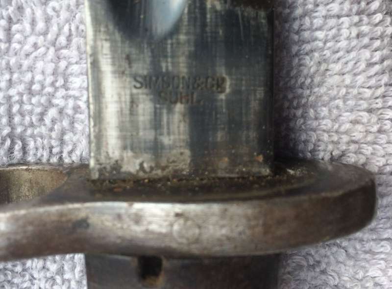 Original Portugal Mauser Bayonet M 1904 made by Simson & Co Suhl   (D1/54)