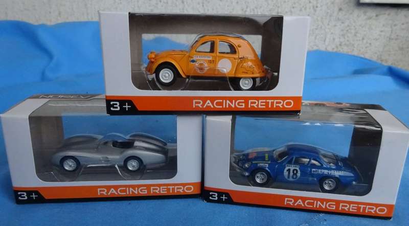3 Norev Die Cast Cars Mercedes Renault 159 Renault Alpine (T/5)