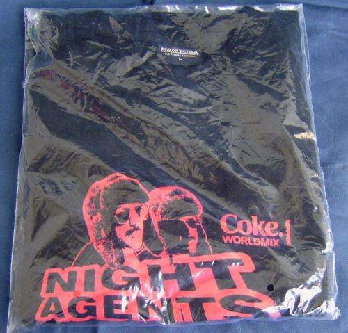 New Coca Cola T-Shirt Night Agents size L (0E37)