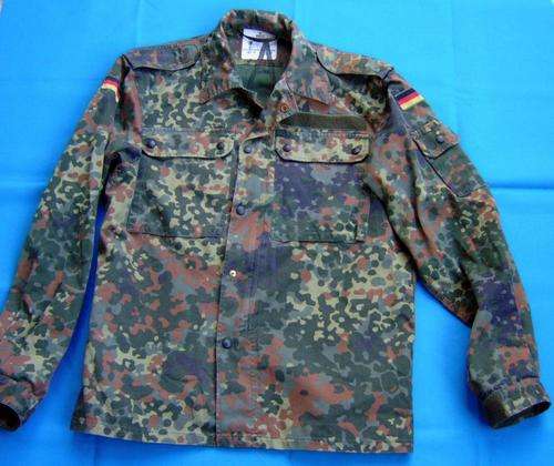 Real German Army Bundeswehr Flecktarn camo Summer Jacket size S (0E30)