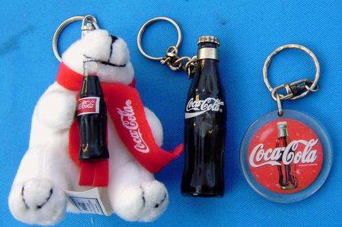 3 Coca Cola Key Rings