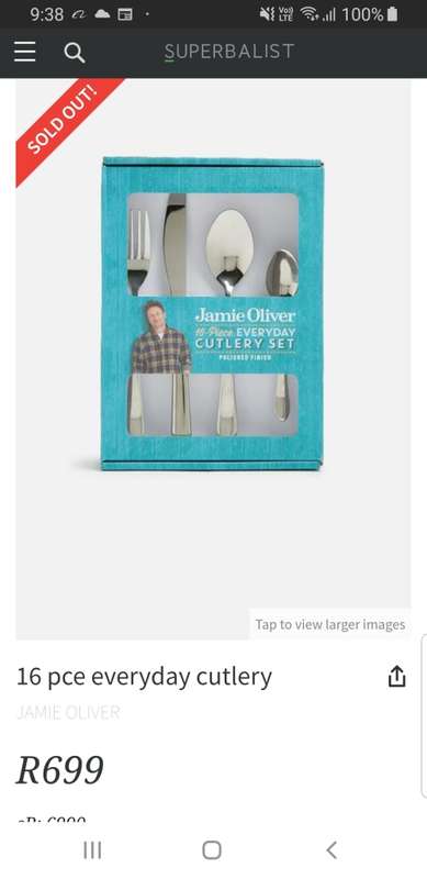 JAMIE OLIVER 16 PIECE CUTLERY SET ***DAMAGED BOX***