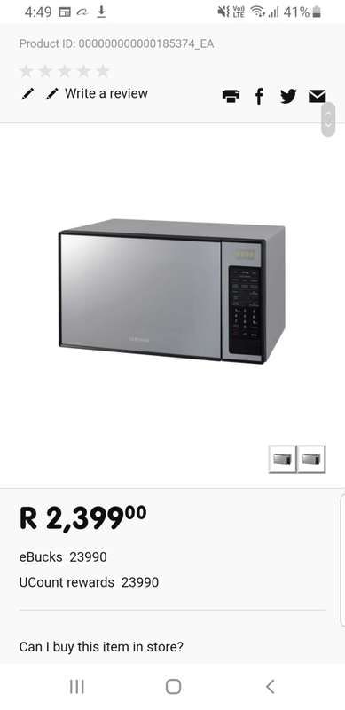 SAMSUNG MICROWAVE 32L Microwave Model ME0113M1