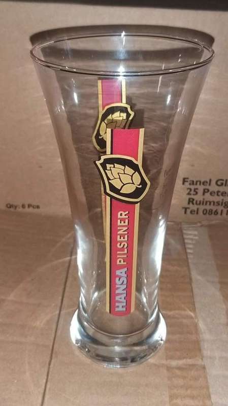 3 X 6 pack Hansa Pilsner glasses 500ml