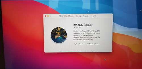 13` MACBOOK PRO - RETINA - 500GB SSD - 8GB - I5 - EARLY 2015