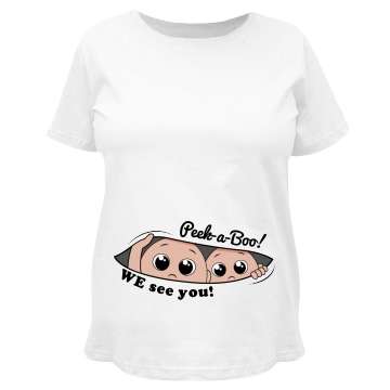 MATERNITY 'PEEK-A-BOO TWINS' T-SHIRT