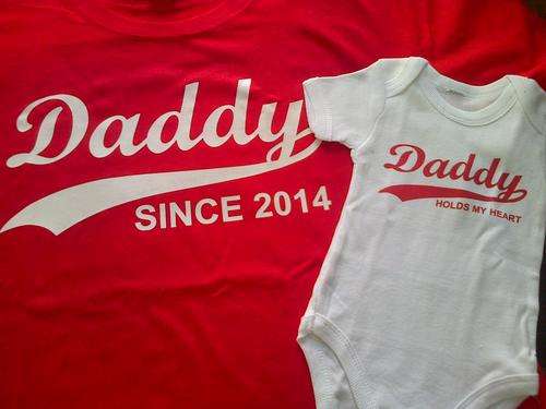 ADORABLE MATCHING DAD & BABY T-SHIRT SET