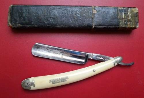 Bismarck Solingen Straight (Cutthroat) Razor (Cream Handle)