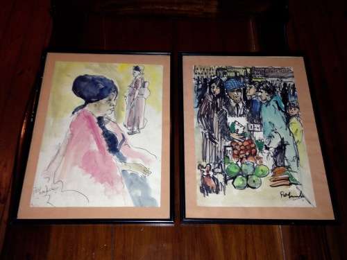 Peter (Percival William) Lamb. Two Framed Paintings On Paper