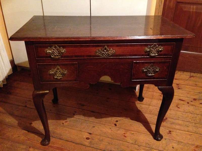 George II Early-18th Century Solid Oak Side Table/Tea Table, (c.1740)