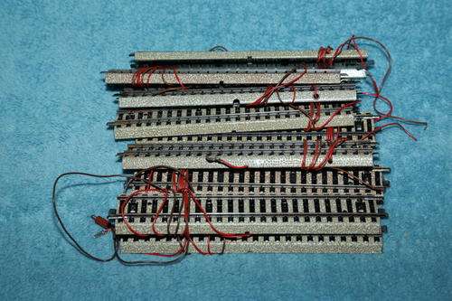 Marklin HO M track full straight No 5106 10 with connection wires solderd