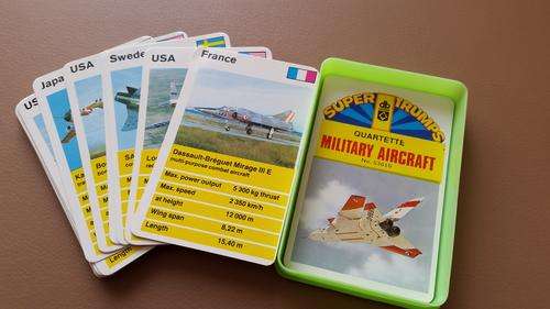 Super Trumps by DAVBAR from 80's  ***   Military Aircraft   !!!