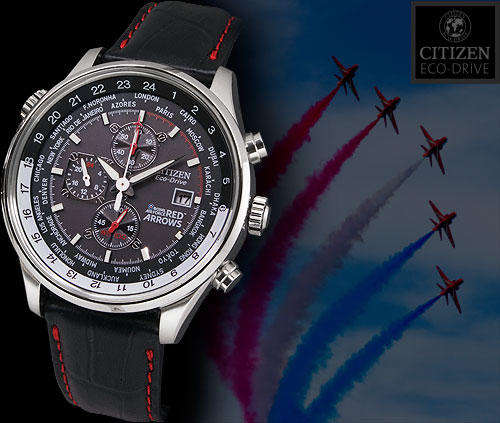 Citizen Red Arrows World Time Chronograph EchoDrive Watch (Brand New)