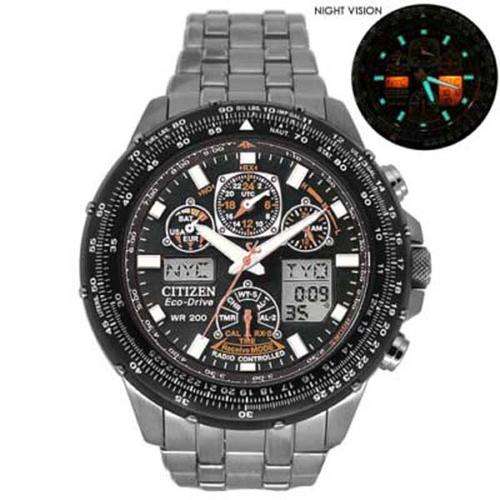 Citizen Mens Titanium Skyhawk AT Flight Chronograph Atomic Watch.